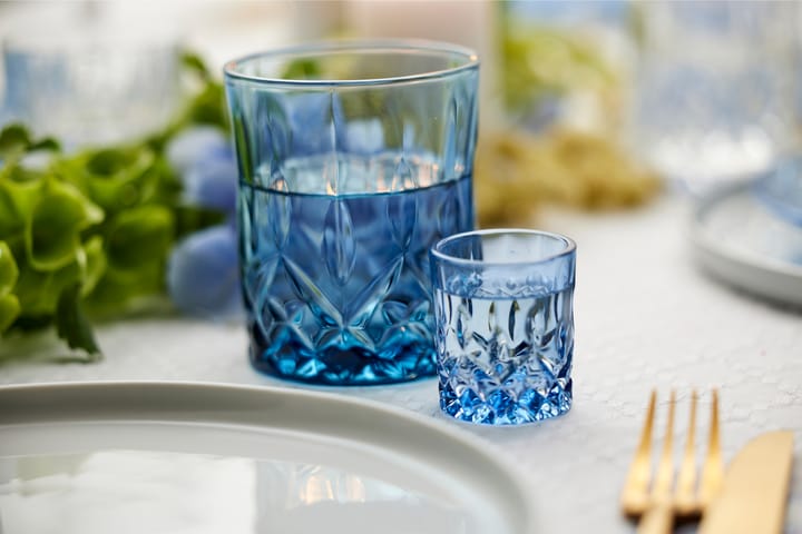 Verres à shot Sorrento 4 cl, lot de 4, Bleu Lyngby Glas