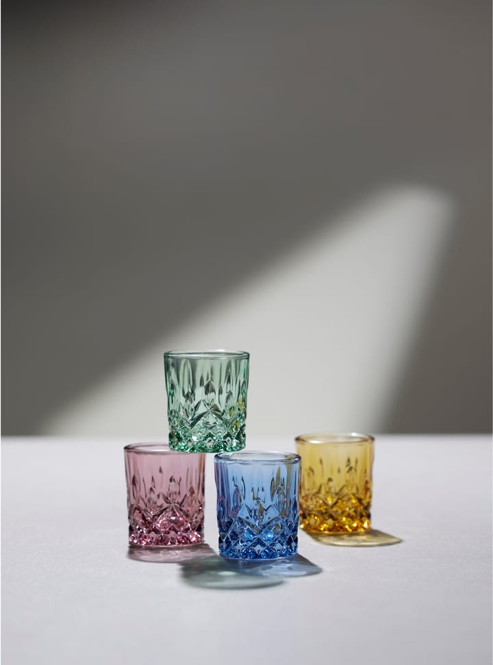 Verres à shot Sorrento 4 cl, lot de 4, Bleu Lyngby Glas