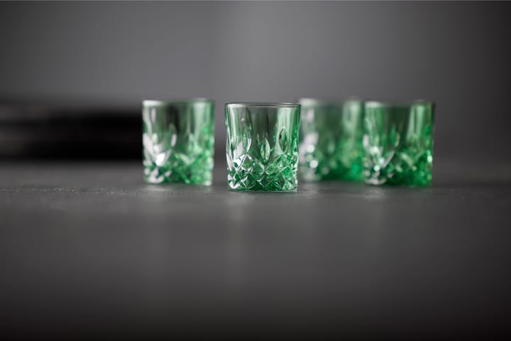 Verres à shot Sorrento 4 cl, lot de 4, Vert Lyngby Glas