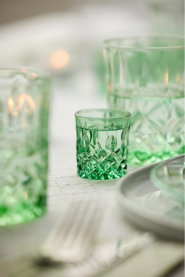 Verres à shot Sorrento 4 cl, lot de 4, Vert Lyngby Glas