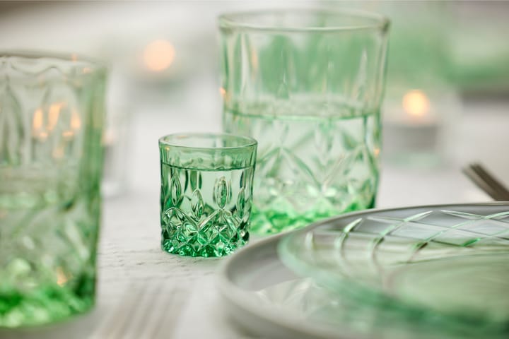 Verres à shot Sorrento 4 cl, lot de 4, Vert Lyngby Glas