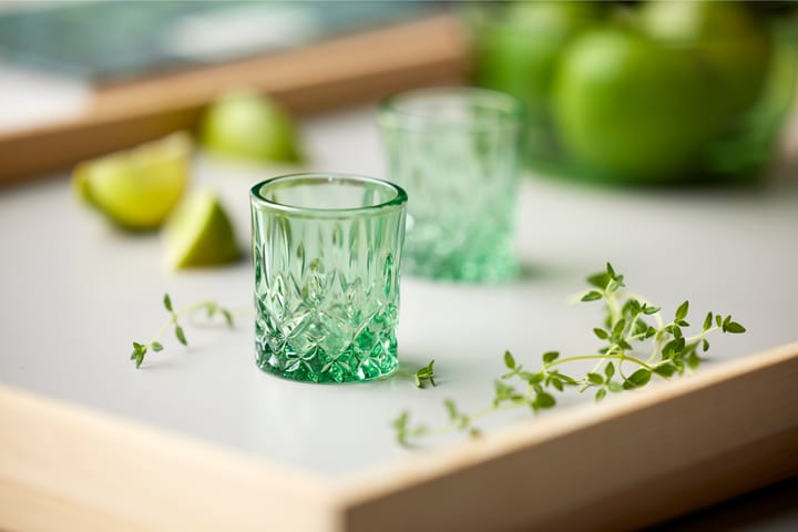 Verres à shot Sorrento 4 cl, lot de 4, Vert Lyngby Glas