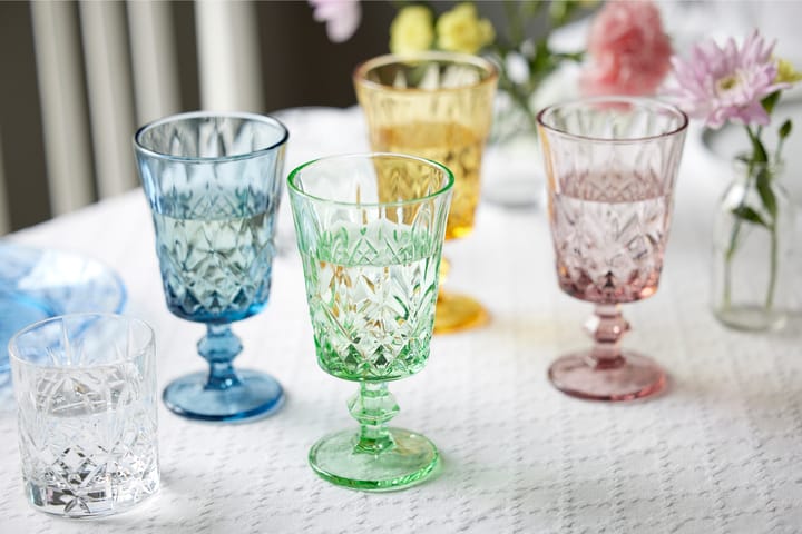 Verres à vin Sorrento 29 cl, lot de 4, Bleu Lyngby Glas