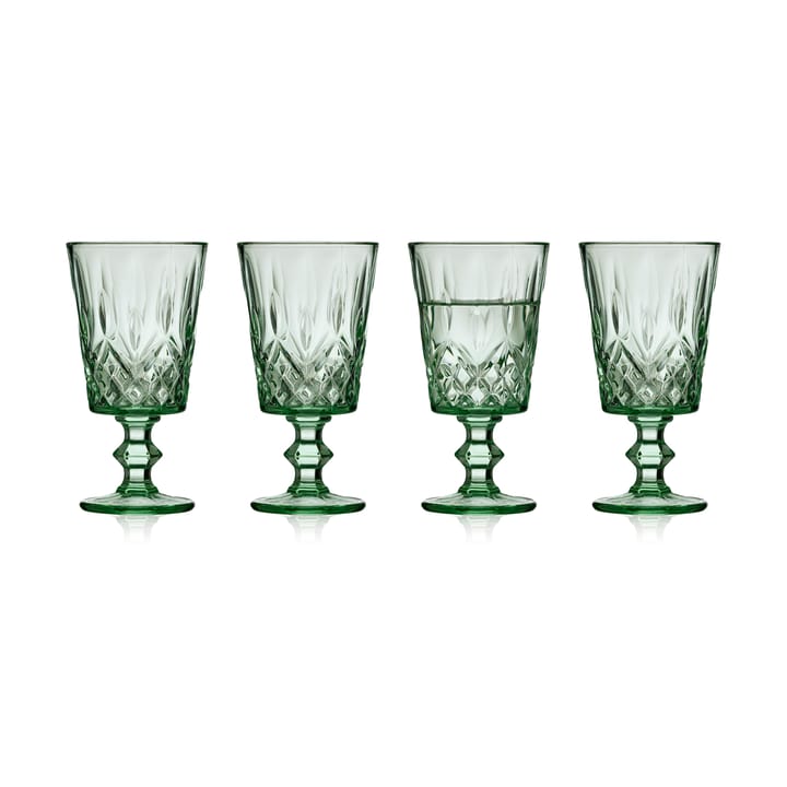 Verres à vin Sorrento 29 cl, lot de 4 - Vert - Lyngby Glas