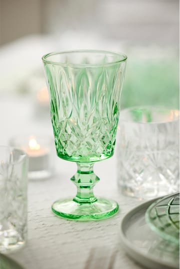 Verres à vin Sorrento 29 cl, lot de 4 - Vert - Lyngby Glas