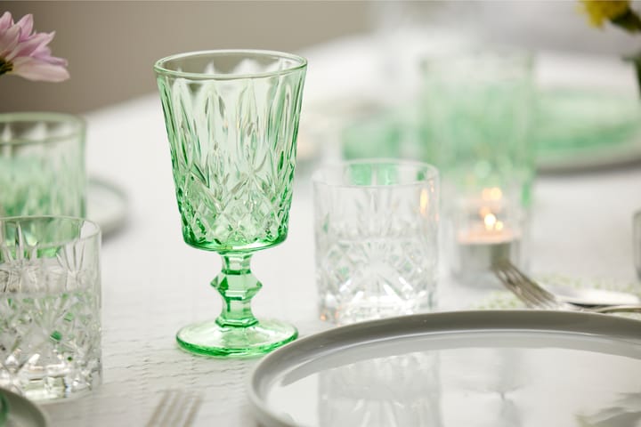 Verres à vin Sorrento 29 cl, lot de 4, Vert Lyngby Glas