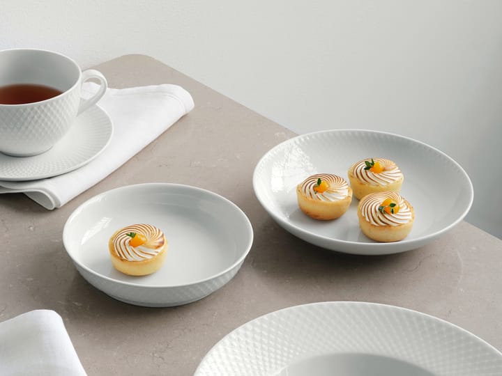 Assiette à dessert Rhombe Ø16 cm, Blanc Lyngby Porcelæn