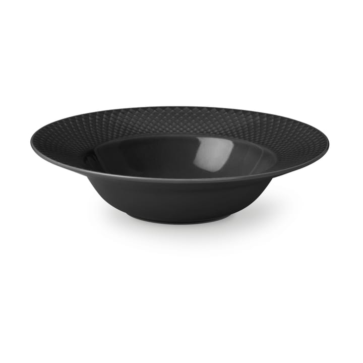 Assiette creuse Rhombe Earth Ø24,5 cm - Slate - Lyngby Porcelæn