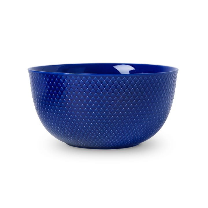 Bol de service Rhombe Ø22cm - Bleu foncé - Lyngby Porcelæn