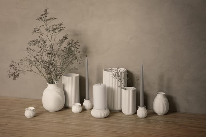 Bougeoir Curve 7 cm, Blanc Lyngby Porcelæn