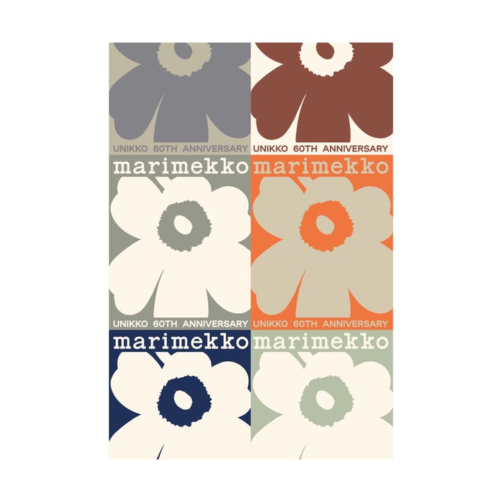 Affiche Unikko 60e anniversaire 70x100 cm - Multi - Marimekko