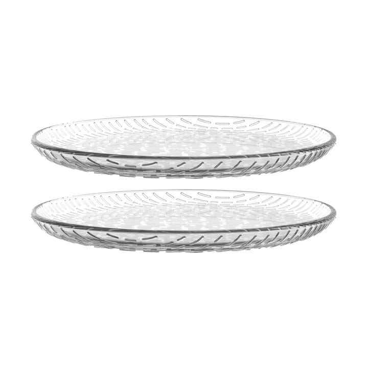 Assiette en verre Syksy Ø17 cm lot de 2 - Clear - Marimekko