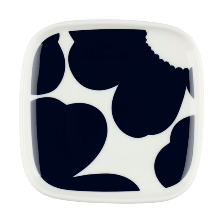 Assiette Iso Unikko 10x10 cm - White-dark blue - Marimekko