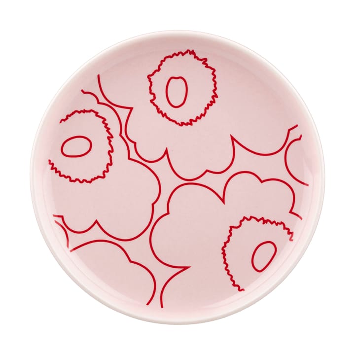 Assiette Piirto Oiva Unikko Ø13,5 cm - Rose - Marimekko