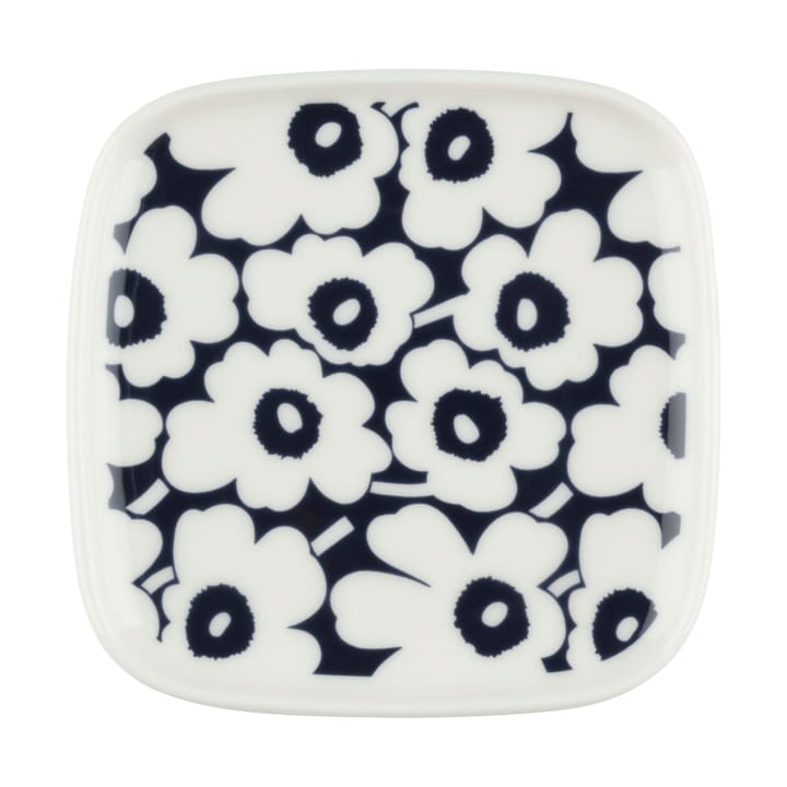 Assiette Pikkuinen Unikko 10x10 cm, Dark blue-white Marimekko