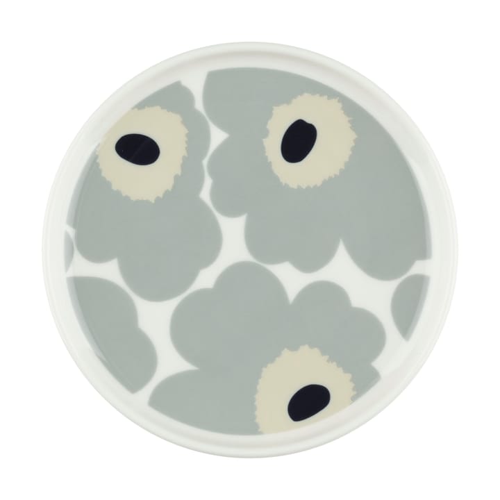 Assiette Unikko Ø13,5 cm - White-light grey-sand-dark blue - Marimekko