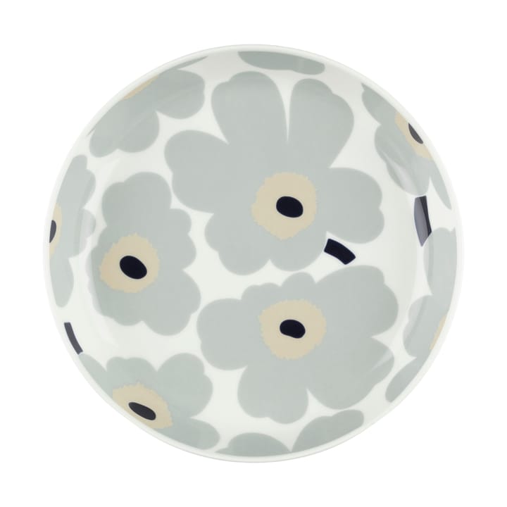 Assiette Unikko Ø20,5 cm - White-light grey-sand-dark blue - Marimekko