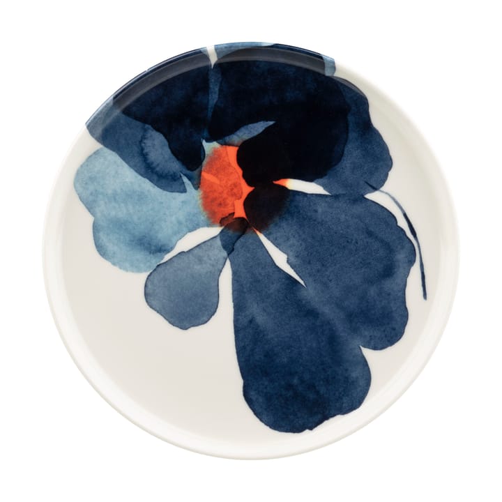 Assiette Valssi Ø20 cm - White-dark blue-orange - Marimekko