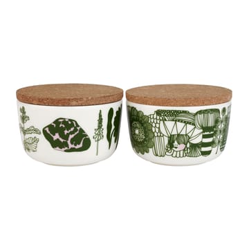 Bol Elokuun Varjot 25 cl Lot de 2 - Blanc-vert-rose - Marimekko