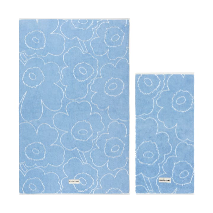 Ensemble de serviettes Piirto Unikko 2 pièces - Bleu - Marimekko