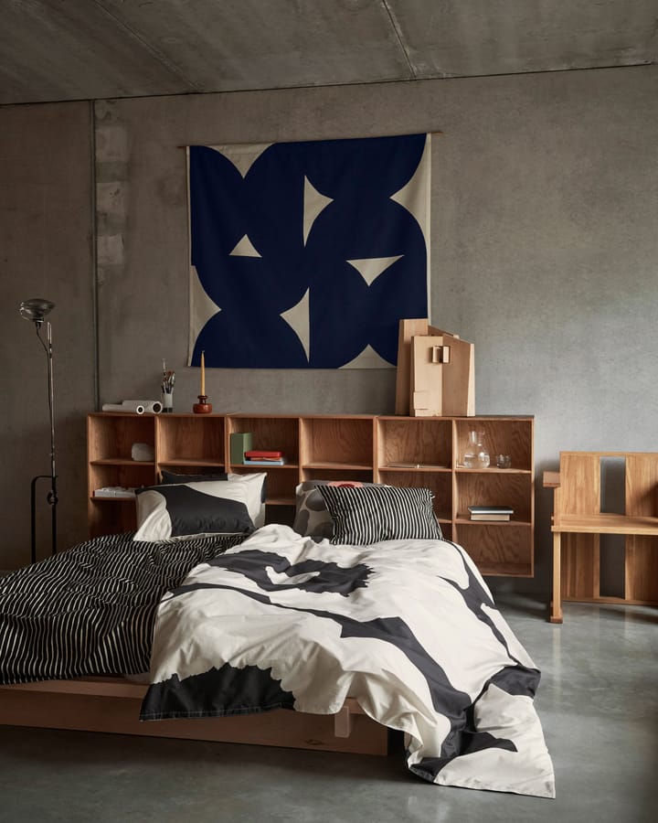 Housse de couette Iso Unikko 150x210 cm - Charcoal-off white - Marimekko