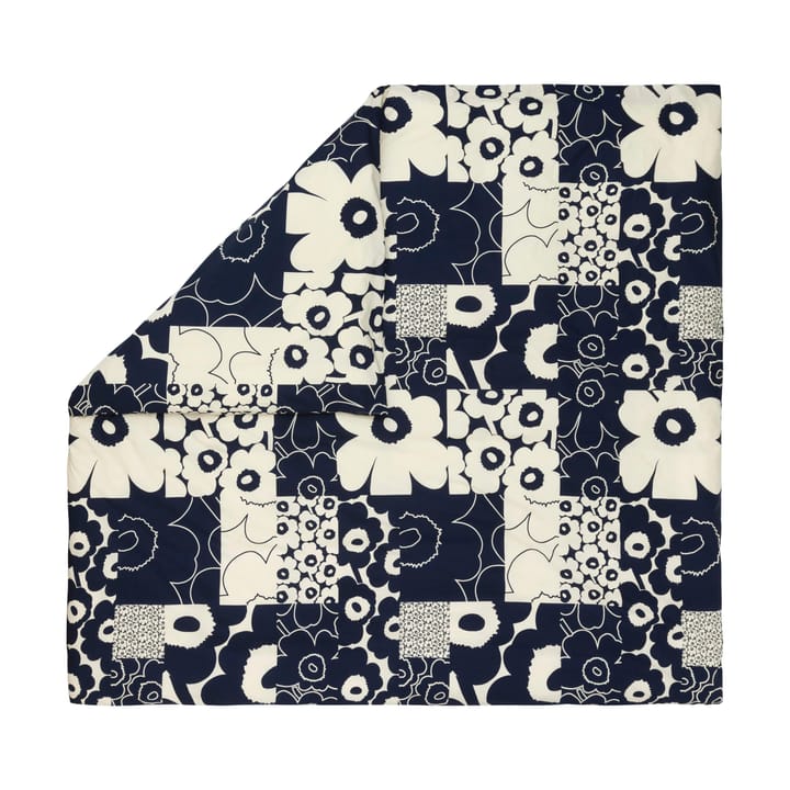 Housse de couette Unikko kollaasi 240x220 cm - Off-white-dark blue - Marimekko