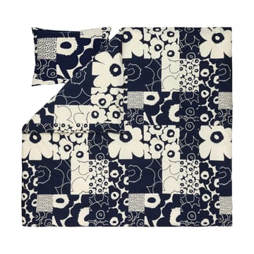 Housse de couette Unikko kollaasi 240x220 cm - Off-white-dark blue - Marimekko