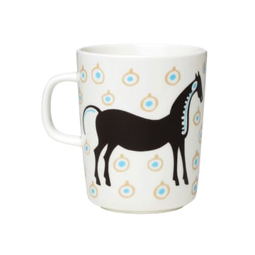 Mug Musta Tamma 25 cl - Blanc-marron-beige - Marimekko