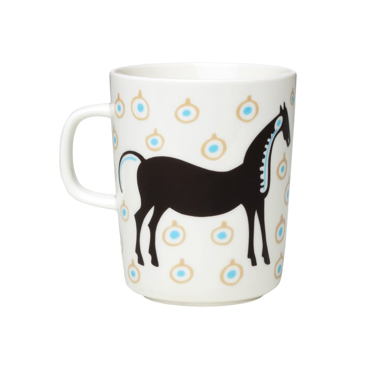 Mug Musta Tamma 25 cl, Blanc-marron-beige Marimekko