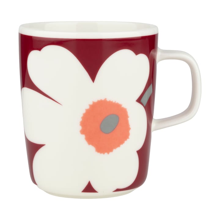 Mug Unikko 25 cl 60e anniversaire - White-dark cherry-ash grey - Marimekko