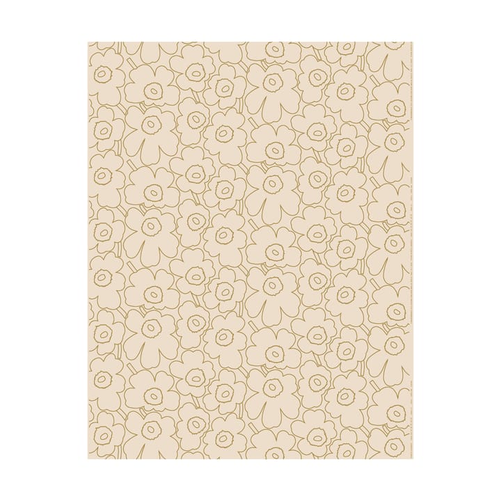 Petit tissu Piirto Unikko en coton-lin, Linen-gold Marimekko