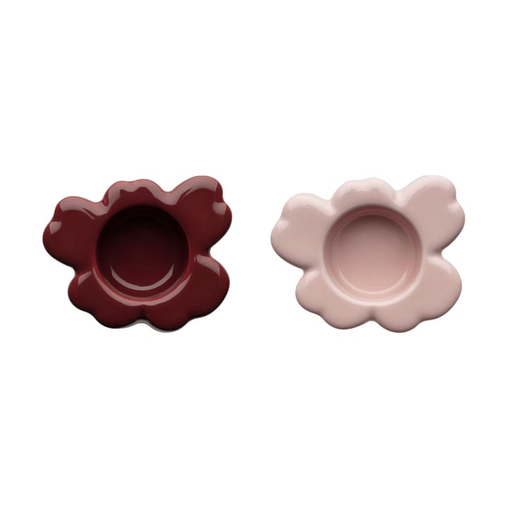 Photophore Unikko 3x10 cm 2 pièces, Rosy grey-reddish brown Marimekko