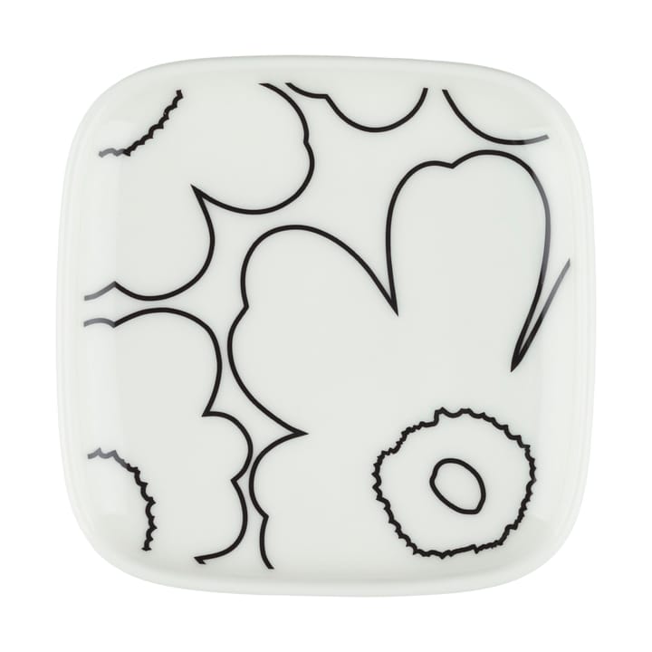 Piirto Unikko assiette 10x10 cm, White-black Marimekko