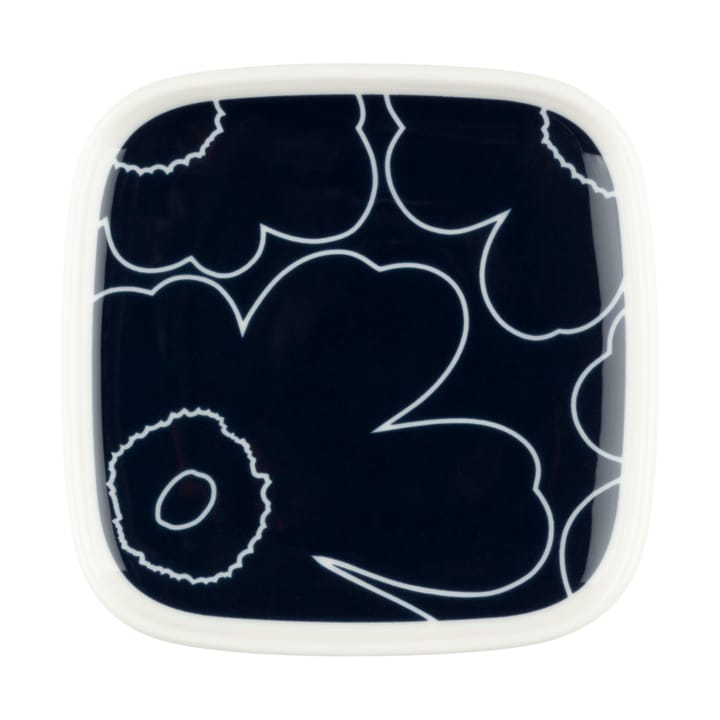 Piirto Unikko assiette 10x10 cm, White-dark blue Marimekko