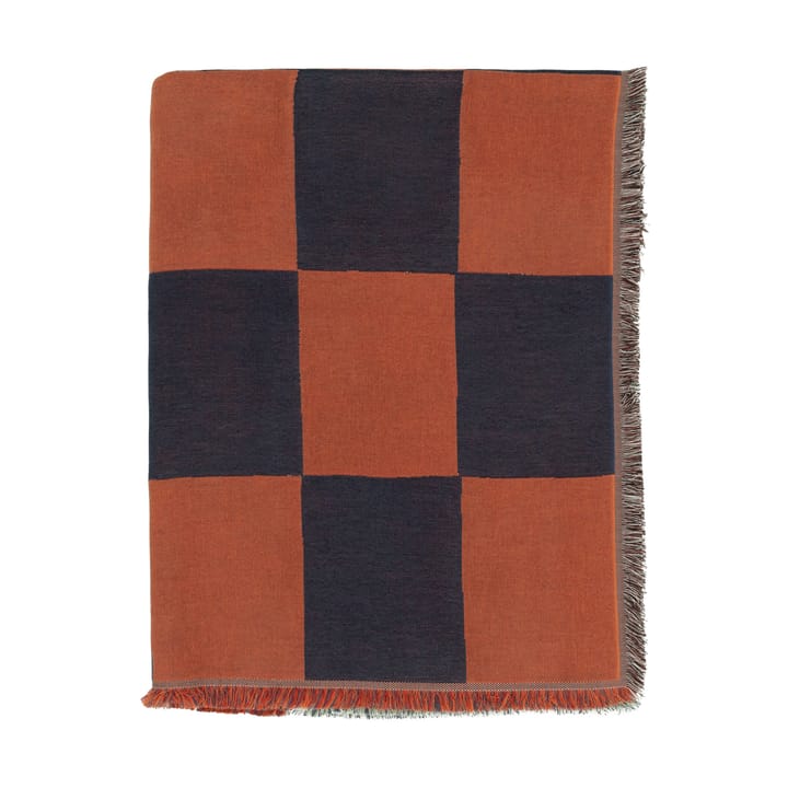 Plaid Kukko ja Kana 130x170 cm, Off white- dark blue-Orange red Marimekko