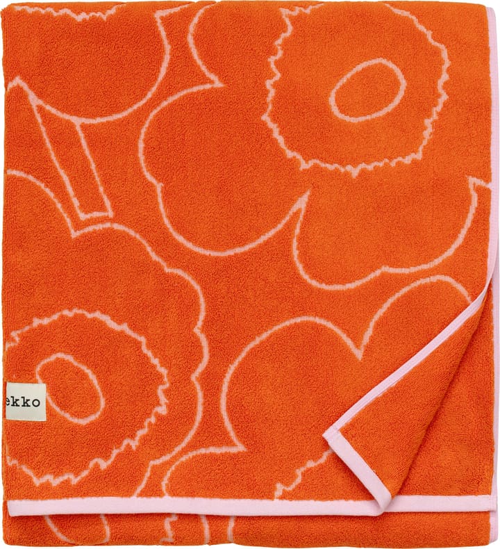 Serviette de bain Piirto Unikko 100x160 cm, Burnt orange-pink Marimekko