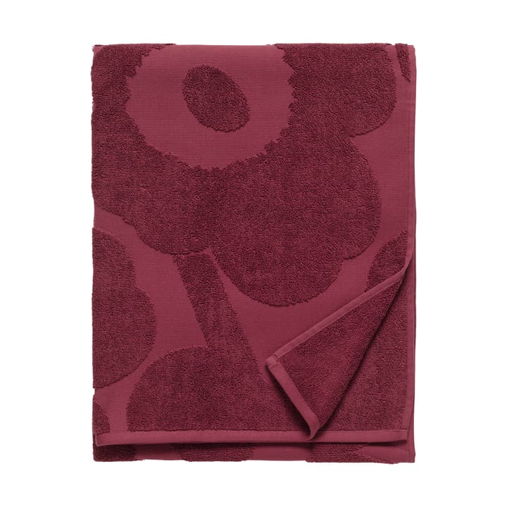 Serviette de bain solide Unikko 70x150 cm - Rouge foncé - Marimekko