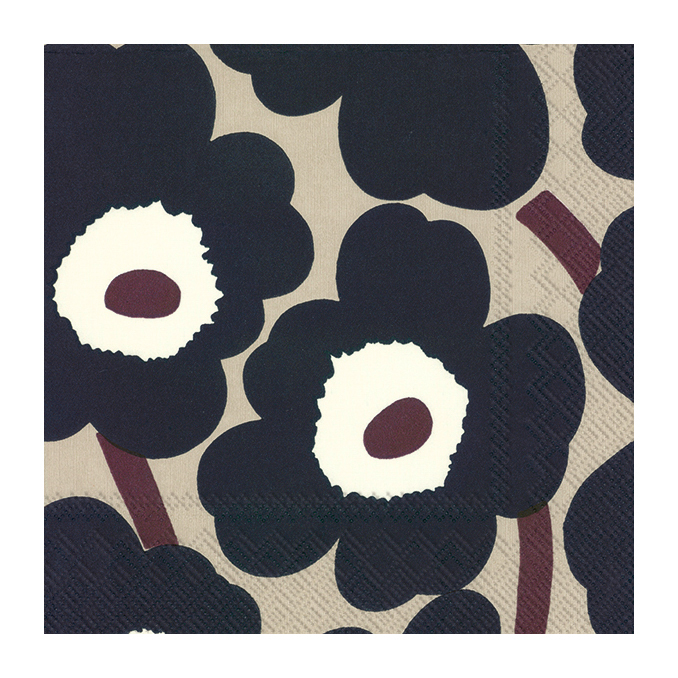 Haute Qualité Low Cost Marimekko Unikko bordeaux fleurs pois papier 33 cm  carré 3 plis serviettes pack de 20 Exclusivité en ligne Vente en ligne pas  cher d'experts 