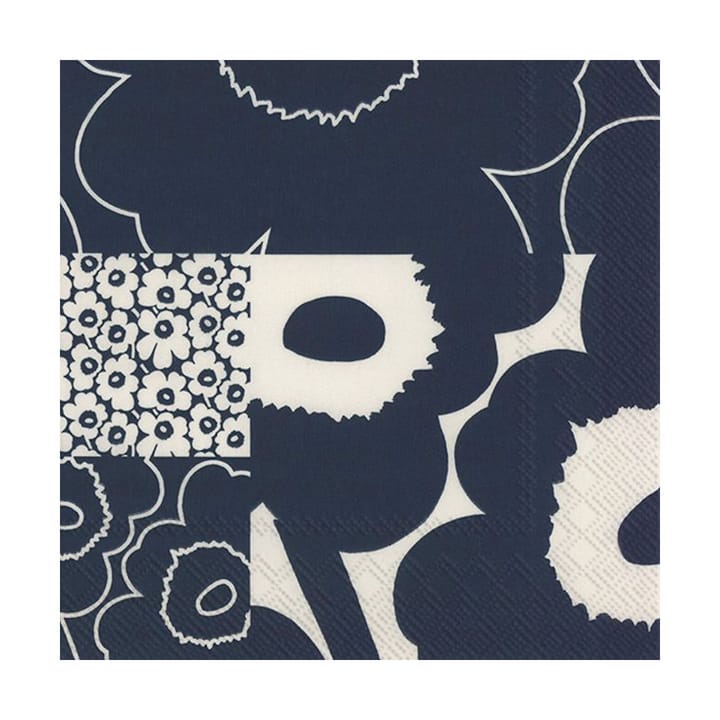 Serviettes Kollaasi 33x33 cm , Pack de 20 - Bleu foncé - Marimekko