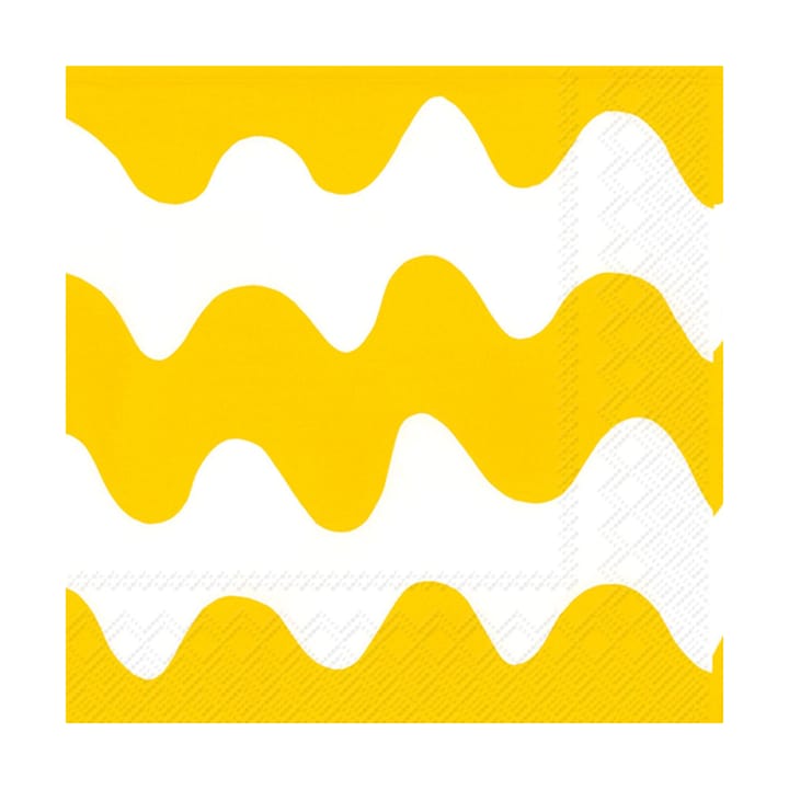 Serviettes Lokki 33x33 cm, Pack de 20, Jaune clair Marimekko