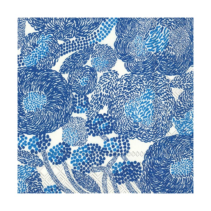 Serviettes Mynsteri 33x33 cm, Lot de 20 - Bleu-crème - Marimekko