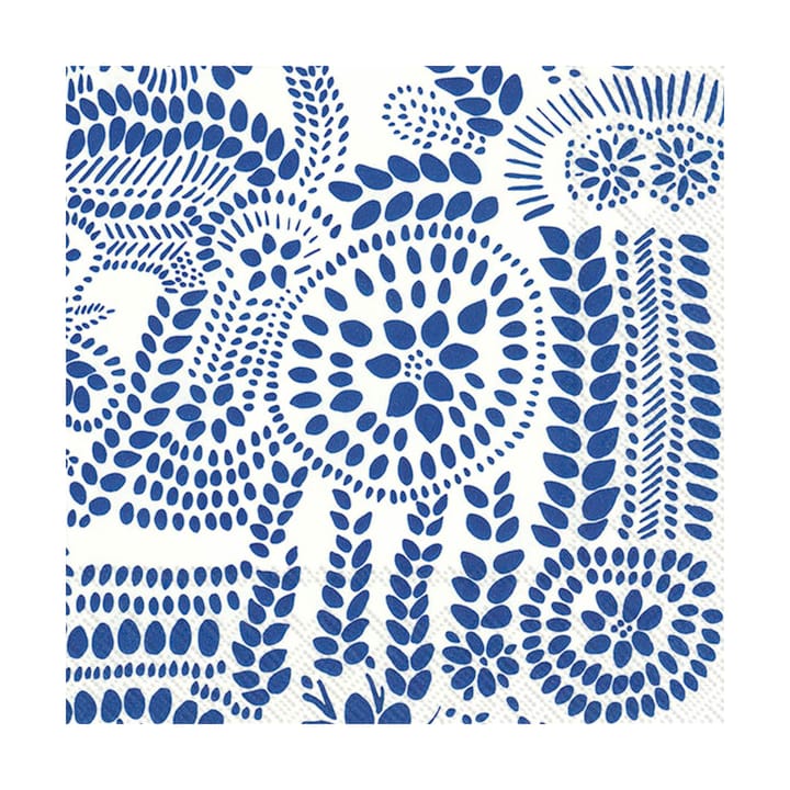 Serviettes Näsiä 33x33 cm, Lot de 20, Blanc-bleu Marimekko