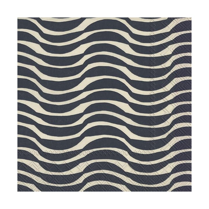 Serviettes Palko 33x33 cm , Pack de 20 - Crème-bleu - Marimekko