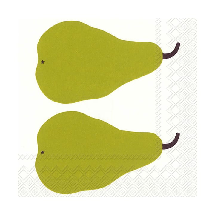 Serviettes Poire 33x33 cm, Lot de 20 - Vert - Marimekko