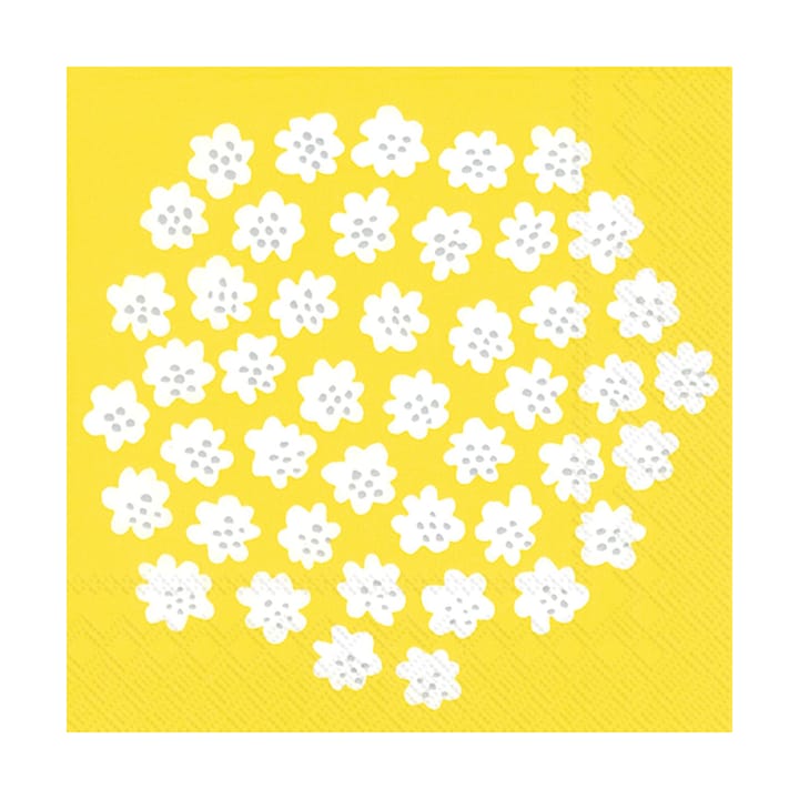 Serviettes Puketti 33x33 cm, Pack de 20, Jaune Marimekko