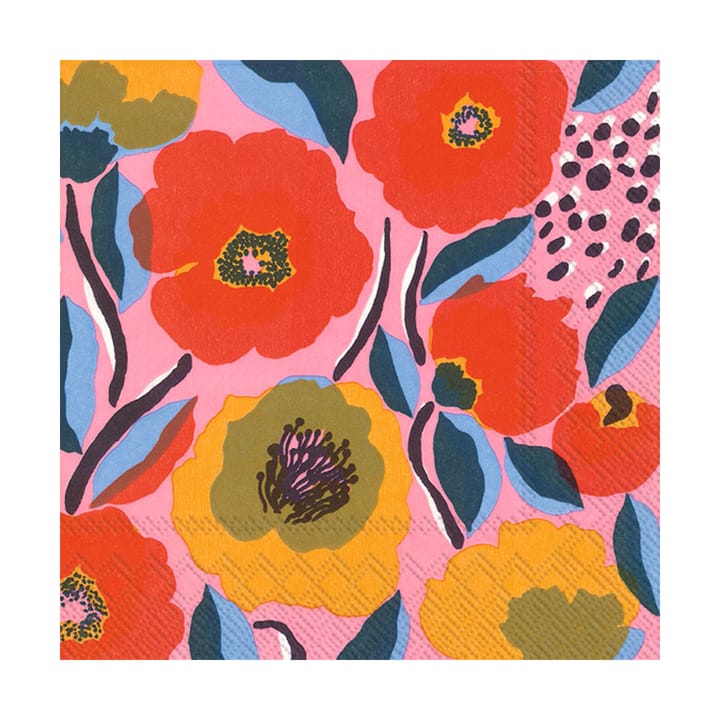 Serviettes Roserium 33x33 cm, Lot de 20, Rosier Marimekko