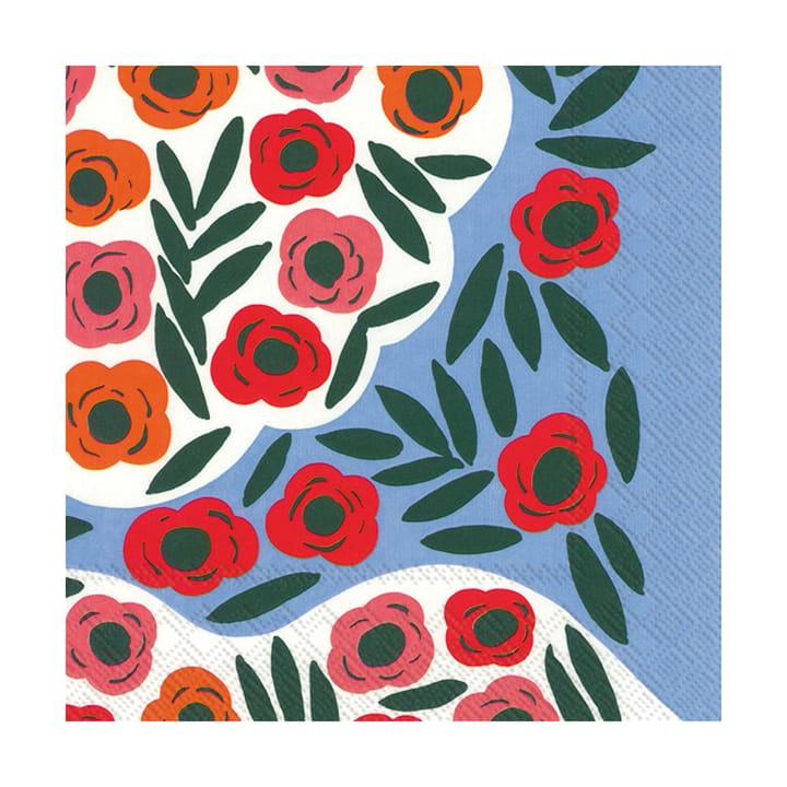 Serviettes Ruukku 33x33 cm, Pack de 20, Bleu Marimekko