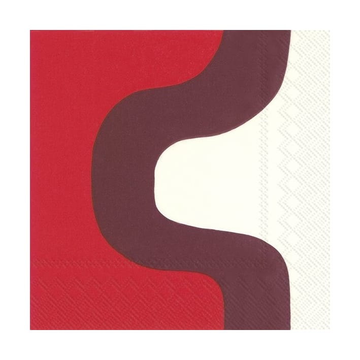 Serviettes Seireeni 33x33 cm Lot de 20 - Dark red - Marimekko