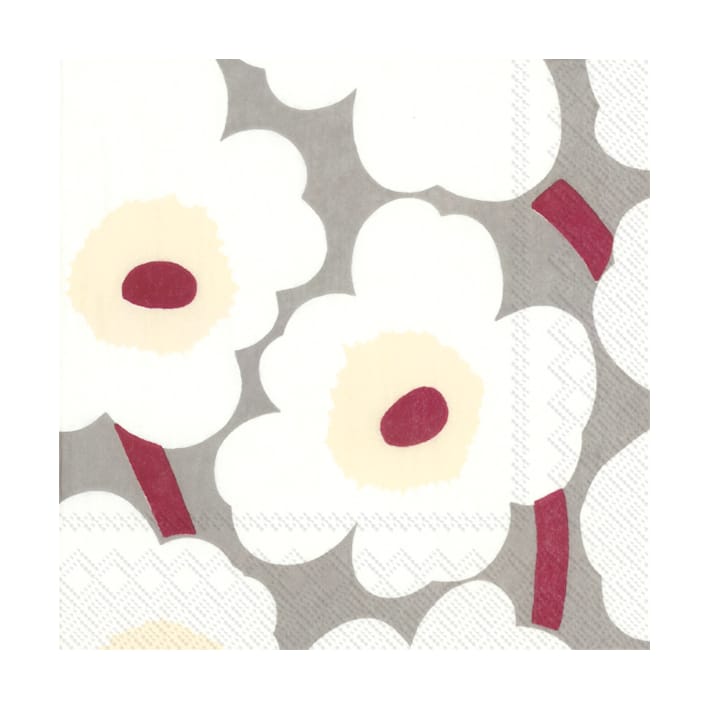 Serviettes Unikko 33x33 cm, lot de 20 - Cream - Marimekko