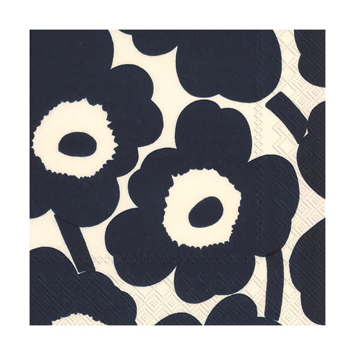 Serviettes Unikko 33x33 cm, Lot de 21 - Bleu foncé - Marimekko